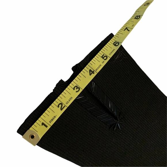 Cache black sweater sequin embellishments collar sleeve and front. S - Picture 7 of 14